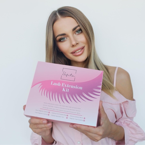 DIY Magnetic Lash Extension Kit. Liquid Eyeliner (Clear and Black) Eyelashes - Picture 5 of 9